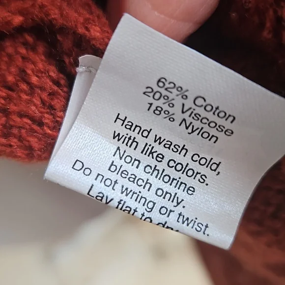 Madewell Knit Rust Colored Long Sleeve Sweater - Picture 5 of 5